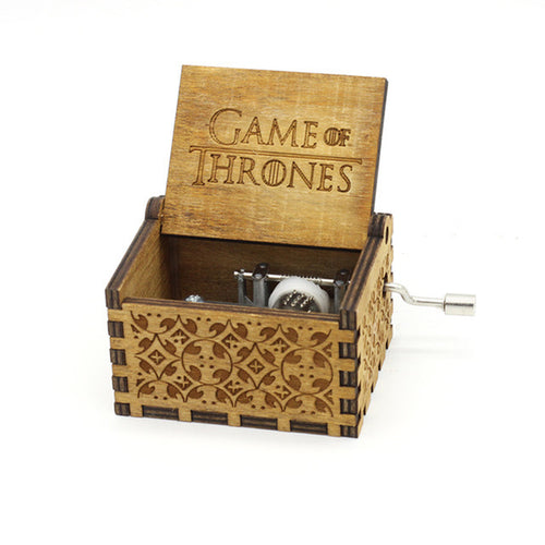 ENGRAVED WOODEN MUSIC BOX GAME OF THRONES